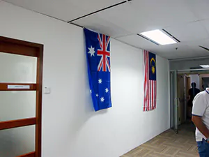 オーストラリアとマレーシアの国旗