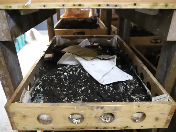 たい肥化中の廃棄物